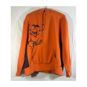 Vintage Disney Hoodie Winnie The Pooh Tigger Orange Sweatshirt Women Large Y2K